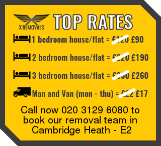 Removal rates forE2 - Cambridge Heath
